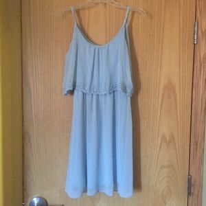 Sleeveless blue dress